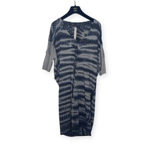 Raquel Allegra  Women’s Tie Dye T Shirt Dress White Grey Size 0